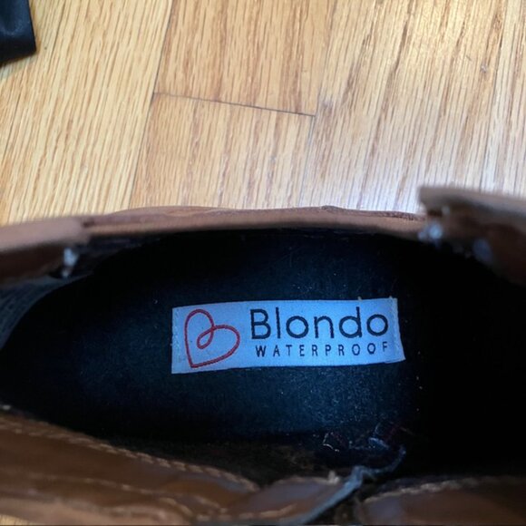Blondo Lidia waterproof Chelsea bootie in Cognac Nubuck size 6M - Picture 5 of 12